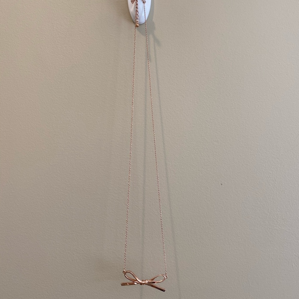 Kate Spade New York Bow Necklace Rosegold